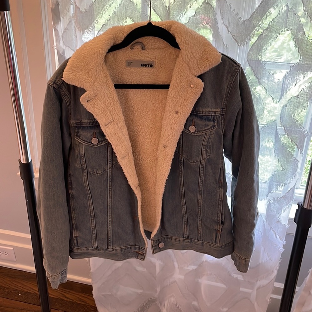 TopShop Fur Denim Jacket